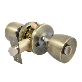 Cerradura Pomo Tul Para Entrada Laton Antiguo Tul-la-ep