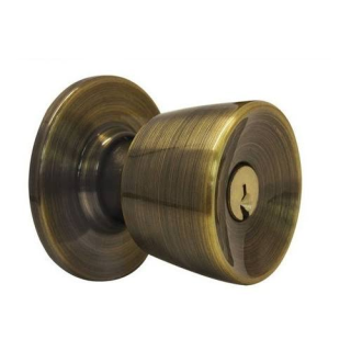 Cerradura Pomo Tul Para Entrada Laton Antiguo Tul-la-epb