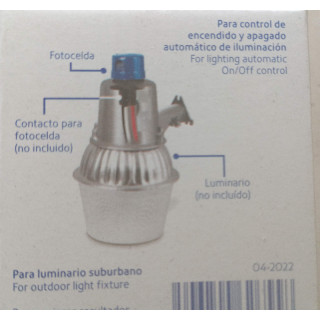 Fotocelda 110v 60hz 15a Volteck Sefo-ls