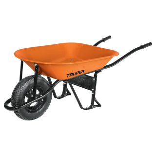 Carretilla Truper Naranja Llanta Reforzada 4.5ft3 Cat-45nd