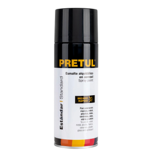 Esmalte Aerosol Negro Brillante 400ml Pretul Pa-nb-p
