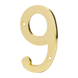 Numero 9 En Laton De 4" X 4mm Truper Nuch-9