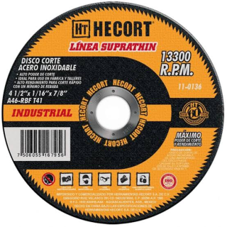 Disco Hecort Para Corte Metal Con Tuerca 4-1/2" 110114