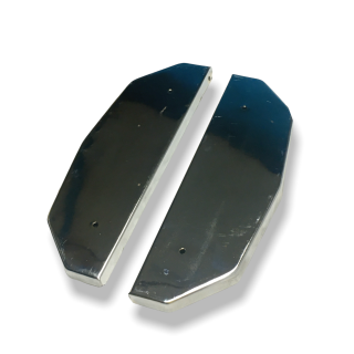 Cabezera Cromada Para Gabinete Luminario Fluorescente (par)