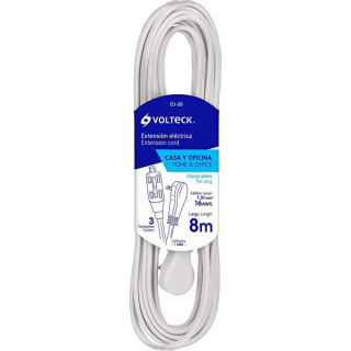 Extension Domestica Blanca Volteck 8m Ed-8b