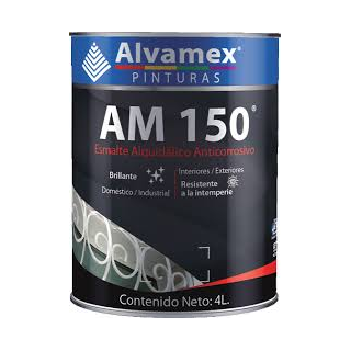 Esmalte Anticorrosivo Am150 Negro Brillante (1lt) Alvamex Am151l