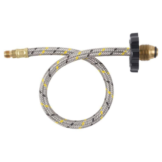 Pigtail Flexible Aluminio 50cm Con Perilla Plastica