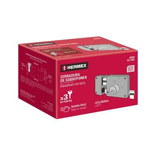 Cerradura Instalafacil Llave De Puntos Izquierda Hermex Cs-75iq (46559)