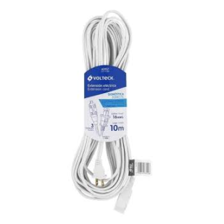 Extension Electrica De 10mts Clavija Recta Blanca Volteck Ed-10br (40157)