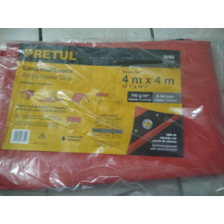 Lona De 4x4 Metros Pretul Roja Lp-44r (26153)