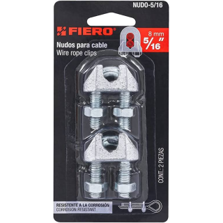 Nudo Para Cable De Acero De 5/16" (2 Piezas) Fiero Nudo-5/16