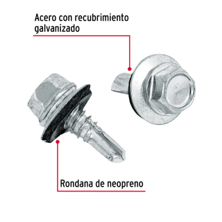 Pija Broca 1/4 X 3/4" Con Rondana Pibr-3/4r (caja 100)