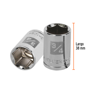 Dado Hexagonal Std De 3/4" Truper D-5424-h