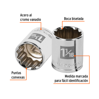 Dado 1/2 Std 12p Truper D-5434 De 1-1/16"