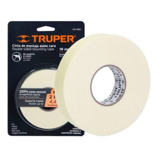 Cinta De Montaje Doble Cara 3/4" X 1.5mts Truper Cdc-1915