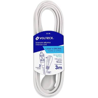 Extension Domestica Blanca Volteck 3mts Ed-3b
