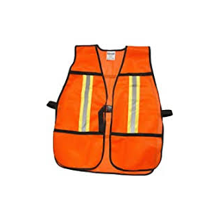 Chalec0 De Seguridad Con Cinta Refeante Naranja Pretul Chs-200n